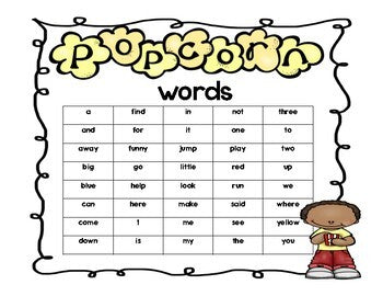 Kindergarten Pre-Primer Sight Word Flashcards and Letter to Parents