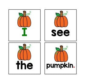 Fall Sentence Scramble | Centers | Kindergarten