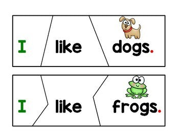 Sentence Scramble Puzzles | Kindergarten | Centers