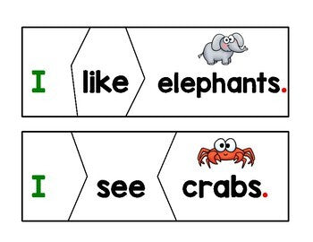 Sentence Scramble Puzzles | Kindergarten | Centers