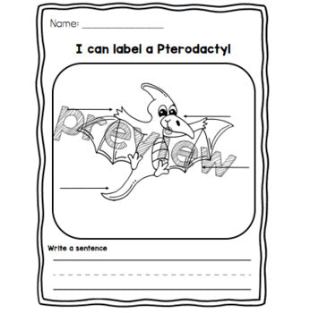 I Can Label a Picture | Dinosaurs