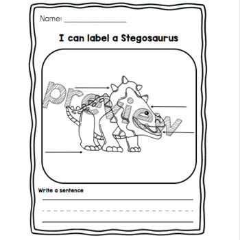 I Can Label a Picture | Dinosaurs