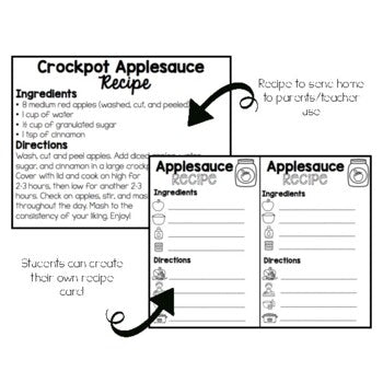 Making Applesauce | An Apple Sequencing Activity