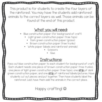 Layers of the Rainforest | Craft