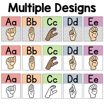 Pastel Rainbow Dalmatian ASL Animal Alphabet Poster | Editable