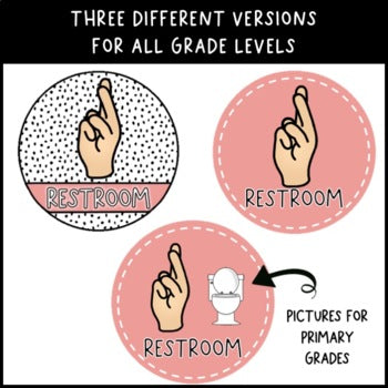 Pastel Rainbow Dalmatian Multicultural Hand Signals for Classroom Management