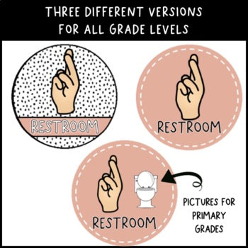 Modern BOHO Multicultural Hand Signals for Classroom Management