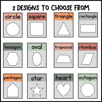 Modern Boho Dalmatian 2D Shape Posters | Neutral Classroom Decor