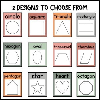 Modern Boho Dalmatian 2D Shape Posters | Neutral Classroom Decor