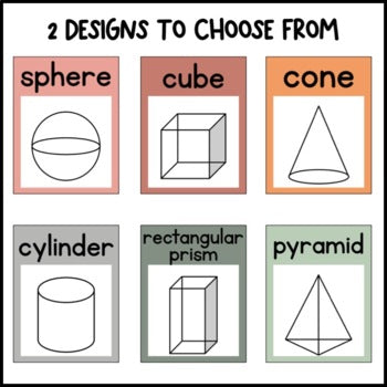 Modern Boho Dalmatian 3D Shape Posters | Neutral Classroom Decor