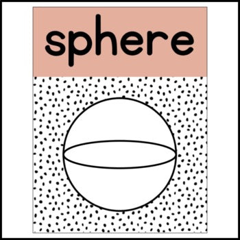 Modern Boho Dalmatian 3D Shape Posters | Neutral Classroom Decor