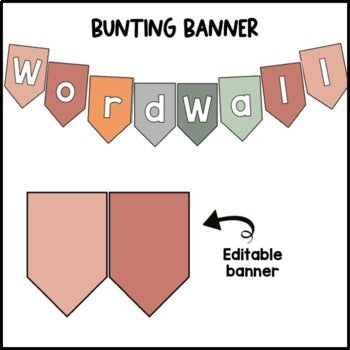 Modern BOHO Word Wall | ASL | Editable