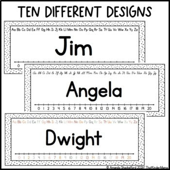 Modern Boho Name Plates | Editable | ASL | Dalmatian