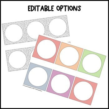 Pastel Rainbow Student Book Bin Labels | Editable | Dalmatian