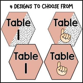 Modern Boho Table Group Signs | Editable | Dalmatian | Bulletin Board Display