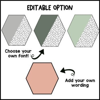 Modern Boho Table Group Signs | Editable | Dalmatian | Bulletin Board Display