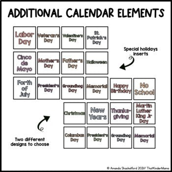 Pastel Rainbow Calendar | Editable | Neutral Classroom Decor