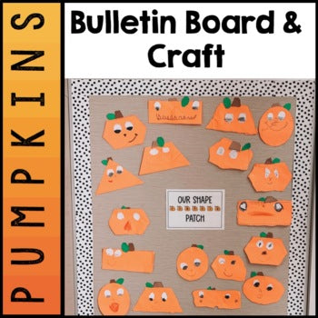 Pumpkin Shape Craft | Bulletin Board Set | Kindergarten | Halloween
