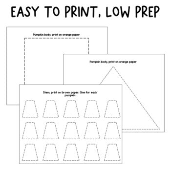 Pumpkin Shape Craft | Bulletin Board Set | Kindergarten | Halloween