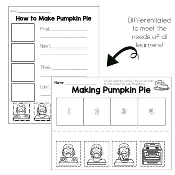 How to Make a Pumpkin Pie | Pumpkin Sequencing | Thanksgiving