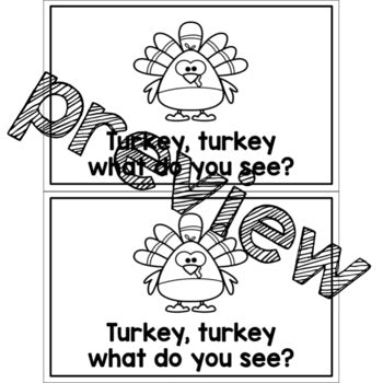 Turkey, Turkey What Do You See? | Emergent Reader | Turkeys