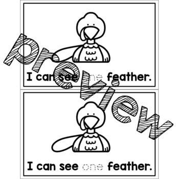 Turkey Counting Book | Emergent Reader | Turkeys