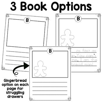 Gingerbread Man Writing Book | Storymap | Directed Drawing
