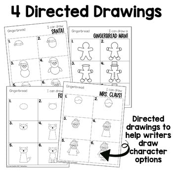 Gingerbread Man Writing Book | Storymap | Directed Drawing