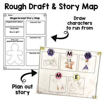 Gingerbread Man Writing Book | Storymap | Directed Drawing