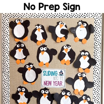 Penguin Craft | New Year Bulletin Board