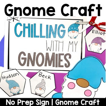 Gnome Craft and Bulletin Board | January | Winter | New Years