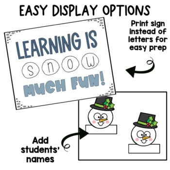 Snowman Craft and Bulletin Board | January | Winter