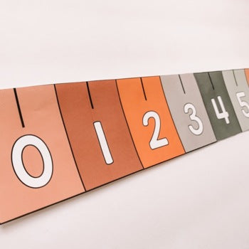 Modern Boho Number Line | Editable | Neutral Decor