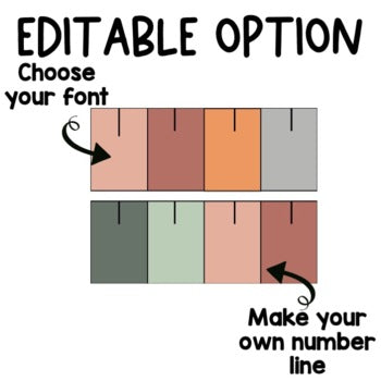 Modern Boho Number Line | Editable | Neutral Decor