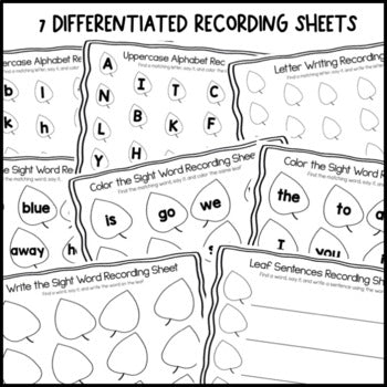 September Sensory Bin | Alphabet and Sight Words Center | Editable