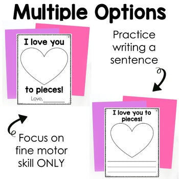 I Love You to Pieces Craft | Tear Art | Fine Motor | Valentines Day