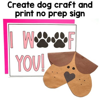 I Woof You Valentines Day Craft