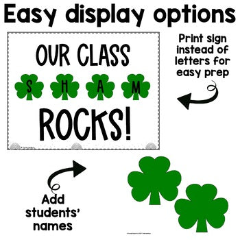 Shamrock Bulletin Board Craft | St Patricks Day | March