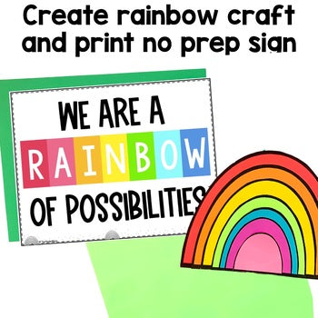 Rainbow Bulletin Board Craft | St Patricks Day | March