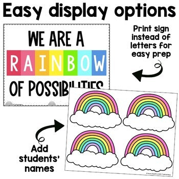 Rainbow Bulletin Board Craft | St Patricks Day | March