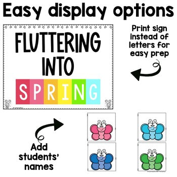 Spring Butterfly Bulletin Board Craft | Fluttering into Spring