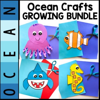 Ocean Crafts GROWING Bundle | Aquatic Animals | Zoo Animals