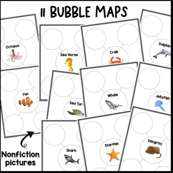 Ocean Animals Writing | Nonfiction Unit | Main Idea Details