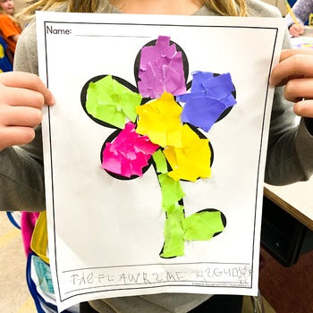 Flower Tear Art Craft | April Craft | May Craft