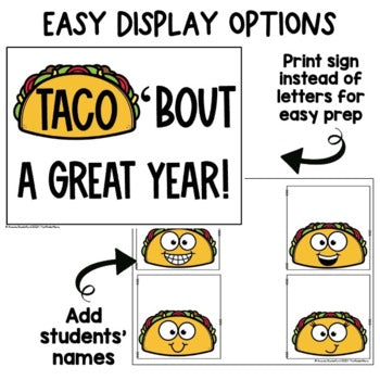 Taco Cinco de Mayo Bulletin Board Craft | End of the Year