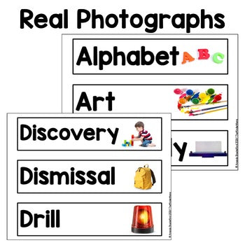 Visual Schedule Real Pictures | Nonfiction | Editable