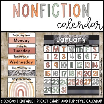 Real Photos Calendar | Kindergarten | Boho Decor