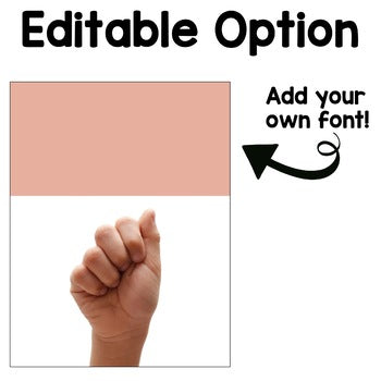 Modern Boho ASL Alphabet Poster | Real Pictures | Nonfiction | Editable