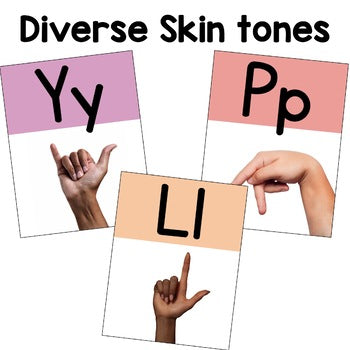 Pastel Rainbow ASL Alphabet Poster | Real Pictures | Nonfiction | Editable