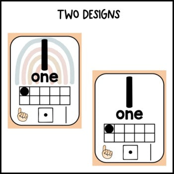 Pastel Rainbow Number Posters | Calm Classroom Decor